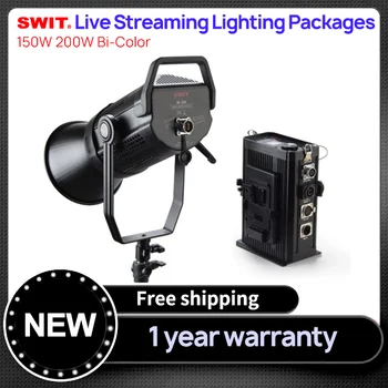 Swit Live Transliacijos Apšvietimo Paketai Vienas 150W 200W Bi-Spalvų LED Šviesos LED Užpildyti Šviesos CK-150 Nešiojamų Kay Ekranas