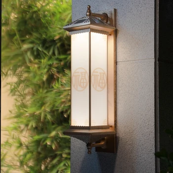 TEMAR Saulės Lauko Sienos Lempos Kūrybiškumą Bronzos Sconce Žibintai LED atspari Vandeniui IP65 Namų Villa Balkonas Kiemas