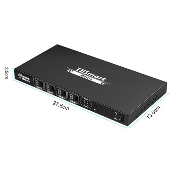 TESmart HDMI Matricos 4x4 Switcher Smart EDID RS232 Ultra HD 