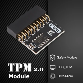 TPM 2.0 Modulis Plokštę Pakeisti Dalį Nuotolinio TPM Kortelė 4 GB Šifravimo Saugumo Modulio 20 Pin Gigabyte Platforma
