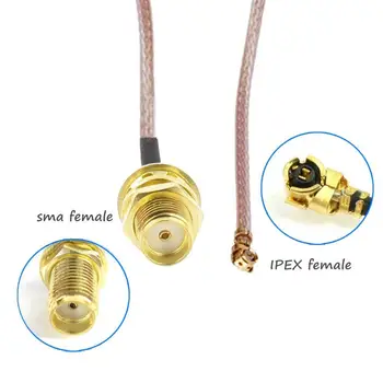 U. FL SMA galiuku moterų 15CM IPEX jungtis antena, RF-SMA Įkalbinėti adapteris WIFI, GSM, GPS RG178 kabelis SIM7100E/MC7455/MC7430