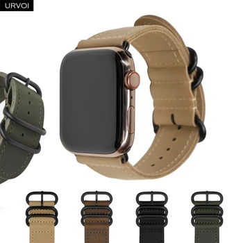 URVOI diržu, Apple Watch serija 7 6 SE 5 4321 odos juostos iWatch juoda klasikinė sagtis rankų darbo senovinių retro dvigubą žiedą