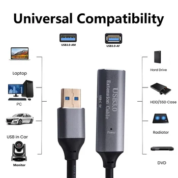 USB 3.0 Aktyvus ilgintuvas USB 3.0 prailginimo Laido Vyrų ir Moterų 3.0 2.0 USB Kabelio ilgintuvas Smart TV USB Kabelis