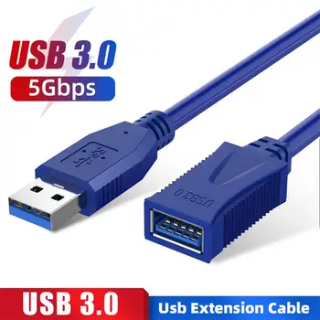 USB prailginimo Kabelis Didelės Spartos Perdavimo USB3.0 Vyrų ir Moterų Kabelis 0.3 M/1M/1.5 M/1.8 M Extender TV Kompiuterio Pelės