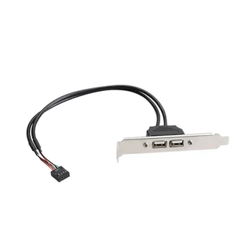 USB2.0 Galinio Ratlankio Plėtra Kabelio ir Žaisti 9-pin, Dual USB2.0 Bezel Kabelis Plėtros Kortelę