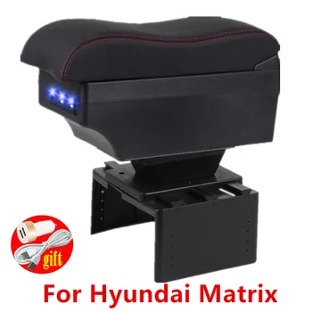 Už Hyundai Matrix Porankiu langelį Hyundai Matrix Automobilio Sėdynėje lauke Interjero detalių Laikymo dėžutė su USB priedai