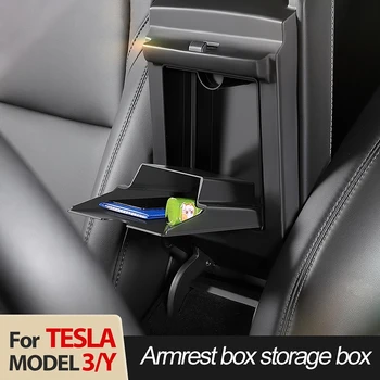 už Tesla Model 3 Y Magnetinio Konsolė Paslėptas Saugojimo Dėžutė Porankiu Paslėptas Organizatorius Tesla Paslėptas Saugojimo Dėžutė Priedų