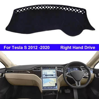 Už Tesla S 2012-2020 M. Kairės/Dešinės Pusės Ratai 1PC Automobilio prietaisų Skydelio Kilimėlius Dangtelis nuo Saulės Pavėsyje, prietaisų Skydelio Dangtelį Capter