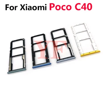Už Xiaomi Poco C40 SIM Kortelės Dėklas Lizdo Laikiklį Adapterio Lizdas, Remontas, Dalys
