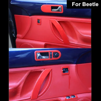 VW Beetle 2001-2011 M. Dalims, Automobilio Salono Durų Rankena Dubenį Lango Mygtuką Perjungti Padengti Skydelio Apdailos Lipdukai