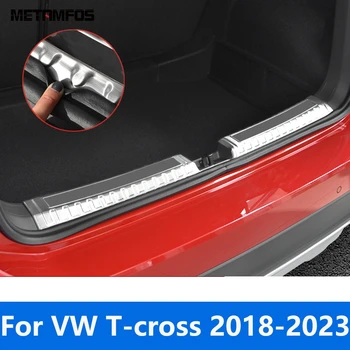 VW T-kirsti Tcross 2018-2022 2023 Galiniai bagažo skyriaus Durys, Palangės Plokštės Saugiklis bagazines dangtis Bamperis Nusitrinti Guard Lipdukas Automobilių Reikmenys