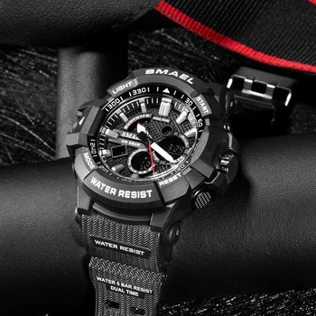 Vyrų Armija laikrodžiai 50m atsparumas vandeniui sporto žiūrėti Kvarciniai Laikrodžiai LED laikrodį 