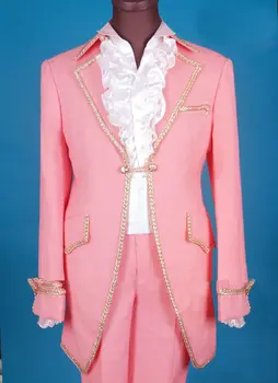 Vėliau Kailis Ziajać Dizaino Hot Pink Apdaila Vestuvių Kostiumas Vyrams Kostiumu Stiliaus Jaunikis Slim Fit 2 Gabalas Smokingas Užsakymą Prom Švarkas Masculino