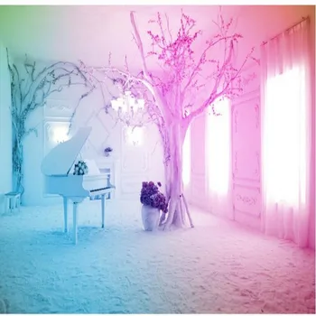 wellyu Užsakymą didelio masto freskomis 3D rožinė fantazija fortepijonui sniego TV foną freskomis neaustinių ekrano užsklanda