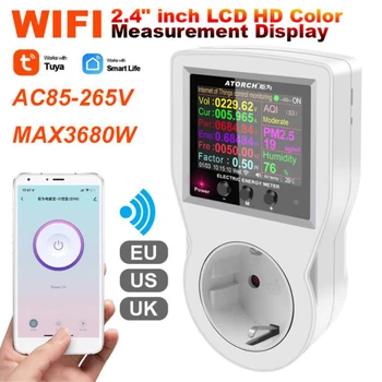 WIFI Smart Lizdo 220V AC Skaitmeninis Wattmeter Dirba su Alaxa 