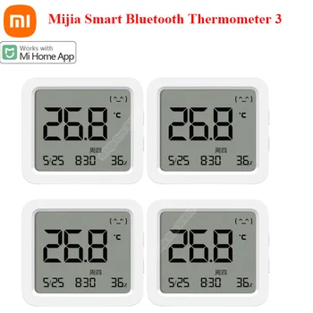 XIAOMI Mijia Smart Bluetooth Termometras 3 LCD Belaidžio Elektros Skaitmeninis Drėgmėmačiu Temperatūra ir oro Drėgmė 3 Mi Home APP KN