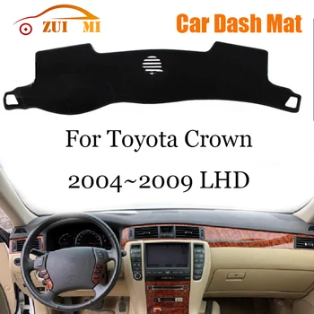 ZUIMI prietaisų Skydelio Dangtelį Brūkšnys Kilimėlis Dashmat Toyota Crown 2004-2009 m. LHD RHD galiniu langu Padengti Trinkelėmis Saulės Pavėsyje