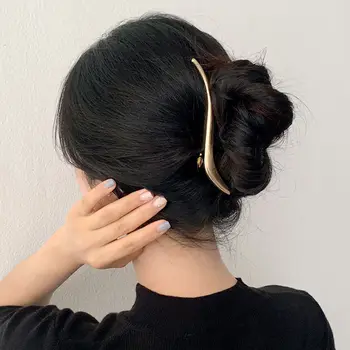 Šepečiu S-formos metalo staigius moterų vasarą vėl galvos duckbill įrašą surišti į arklio plaukų įrašą pusėje įrašą galvos plaukų įrašą