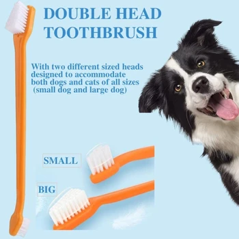 Šunų dantų šepetėlį Pet Dantų Valymo Priemonė, Minkštas Pet Mažos Galvos, dantų šepetėlį Šunims Teptuku, Blogas Burnos kvapas, Dantų Priežiūros priemonės B03E