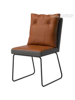 Šviesos Prabangus Odinis Valgomojo Kėdė Minimalistinio Restoranas Namų Dizaineris Stalas, Kėdė Šiuolaikinio Makiažo Kėdė italijos High-end Atlošas
