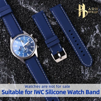 Minkštas Neperšlampamas Silikono Dirželis Žiūrėti Prisitaikyti prie IWC Piloto Portugieser Gumos Watchband 22mm Žiūrėti Vyrų Priedai Vyras